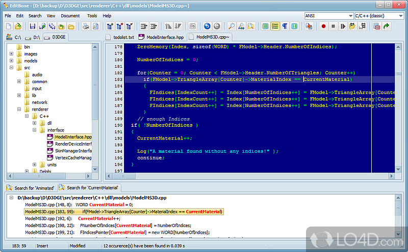 Process not only text or HTML files, but also Python, Perl, Ruby or Fortran - Screenshot of Text Editor Pro