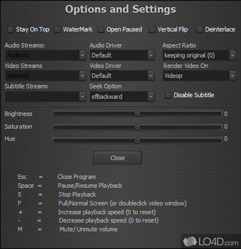 Basic user interface - Screenshot of EDM2014 Video Player