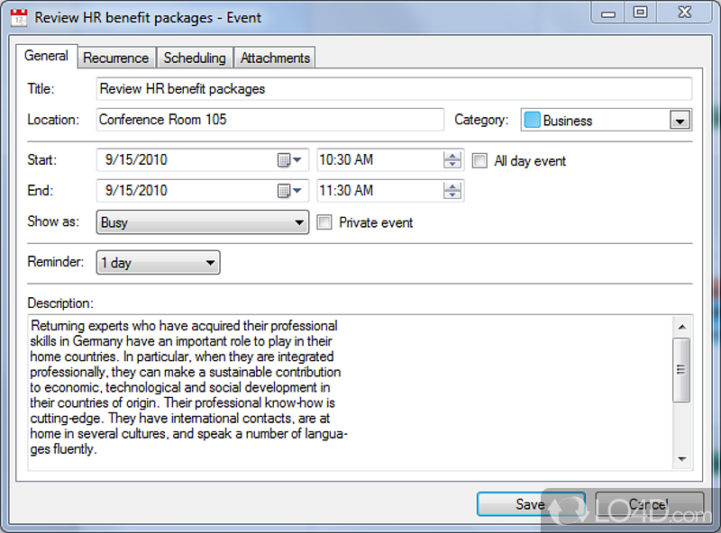 Add e-mail settings - Screenshot of eM Client