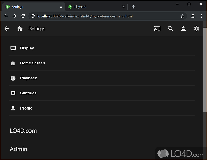 Your Media on Any Device - Screenshot of Emby Server