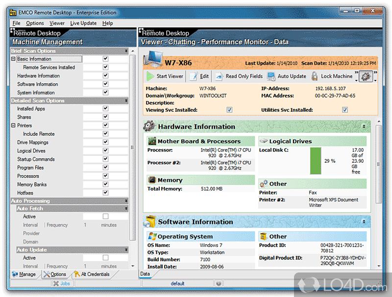 EMCO Remote Desktop Professional screenshot