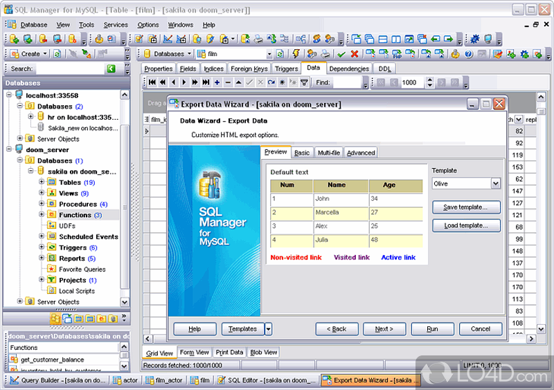 Excellent GUI tool for MySQL administration - Screenshot of EMS SQL Manager for MySQL Freeware