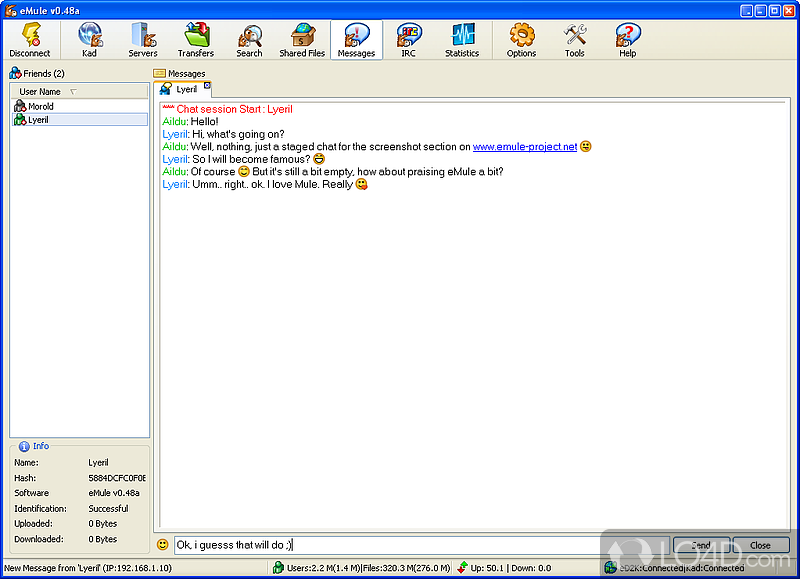 Free open source P2P client - Screenshot of eMule