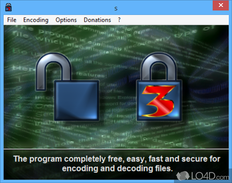 Protect any file on computer, by using various encryption algorithms - Screenshot of Encoding Decoding Free