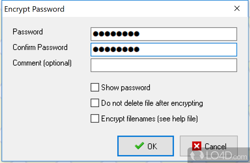 A free program for Windows, by 2brightsparks - Screenshot of EncryptOnClick