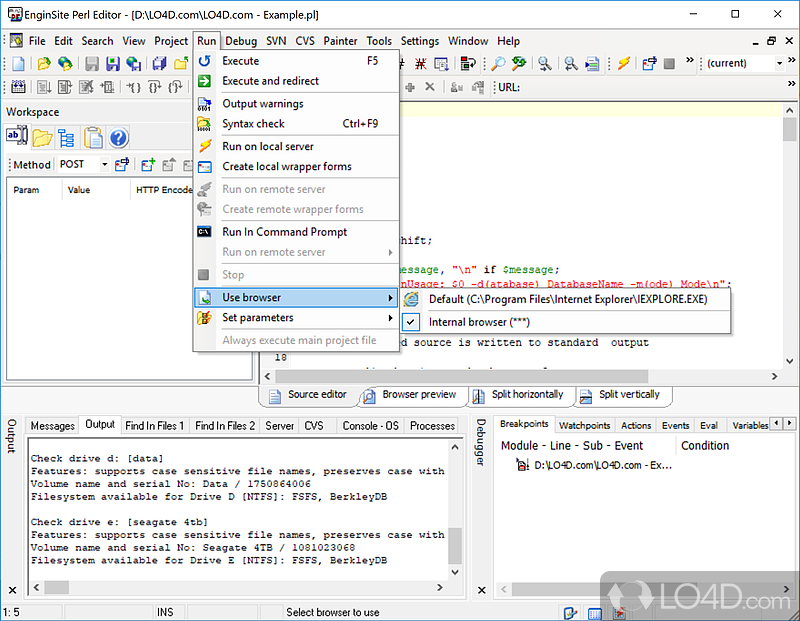 EngInSite Perl Editor Professional screenshot