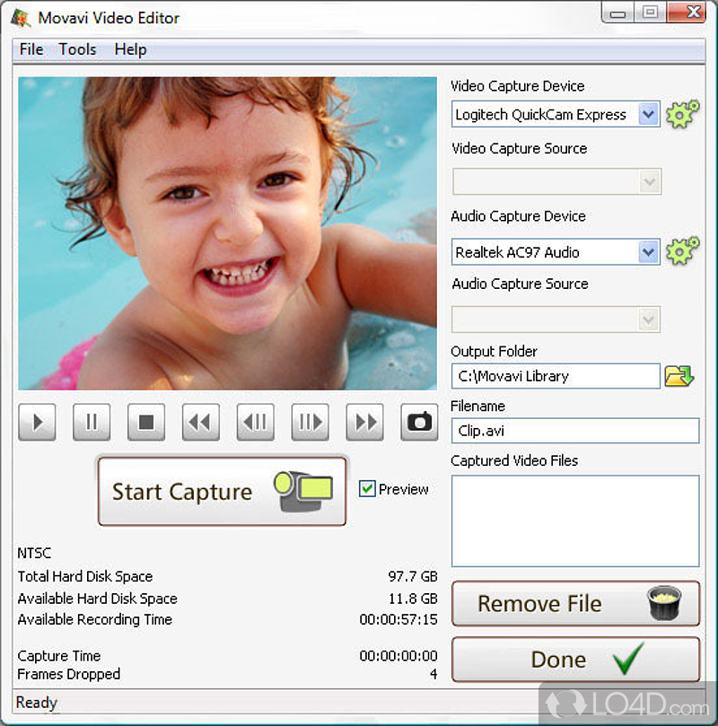 A trial version Video program for Windows - Screenshot of EnhanceMovie