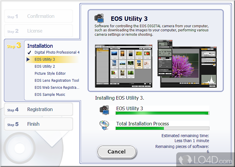 EOS Digital Solution Disk Software screenshot