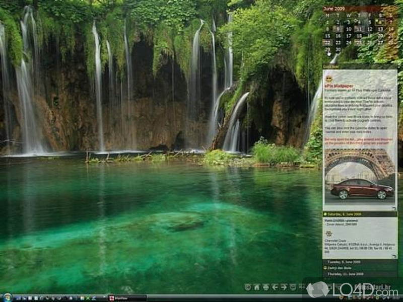 Enjoy beautiful high-def images on desktop - Screenshot of ePix Wallpaper Calendar