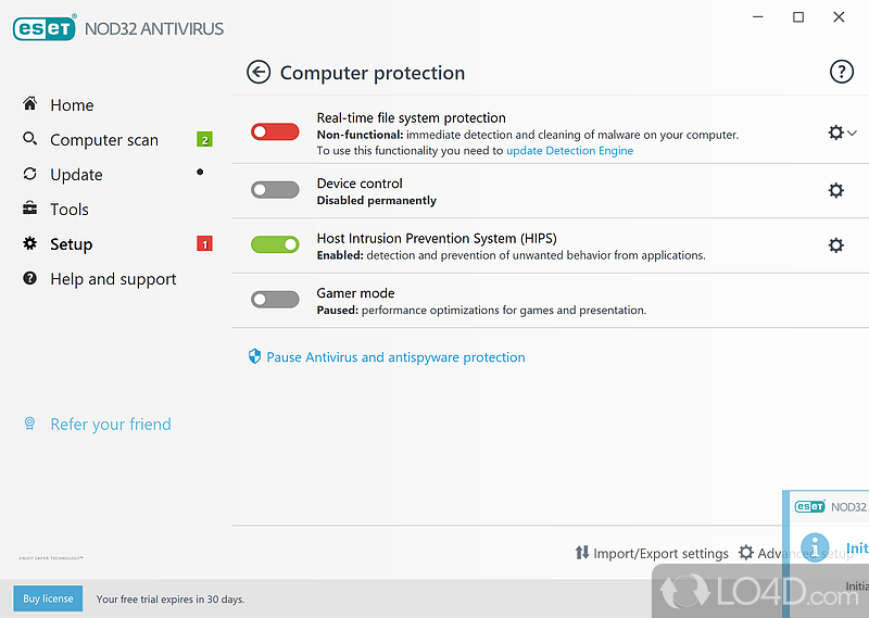 Reliable and efficient - Screenshot of ESET NOD32 Antivirus