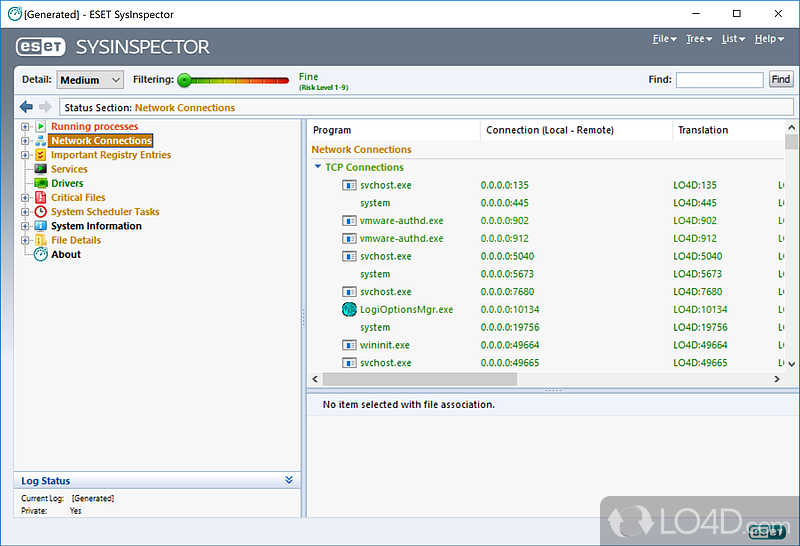 Analyze your system for all types of errors - Screenshot of ESET SysInspector
