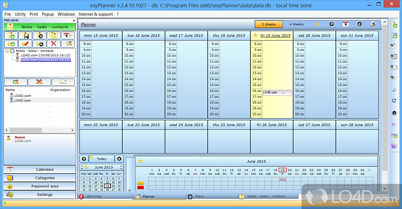 Complete personal information manager - Screenshot of esyPlanner