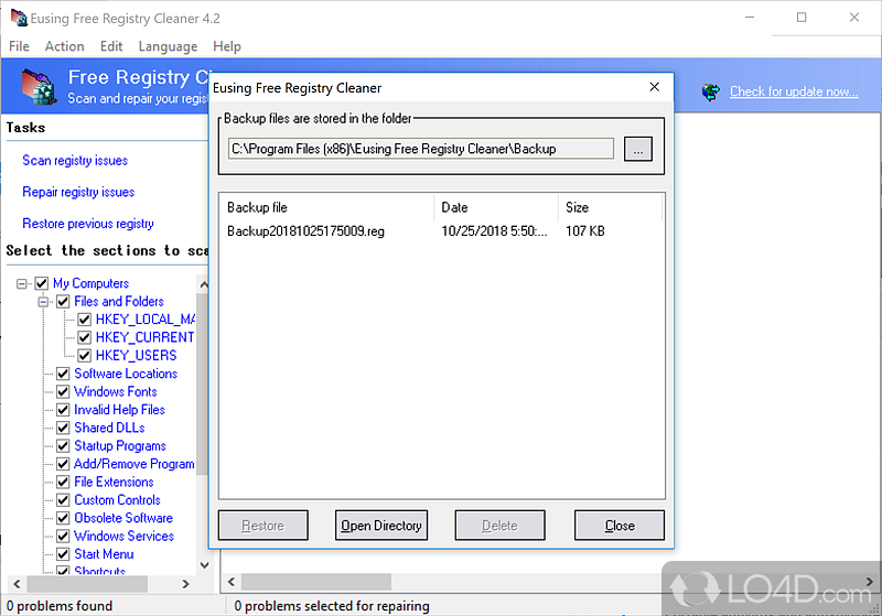 eusing free registry cleaner