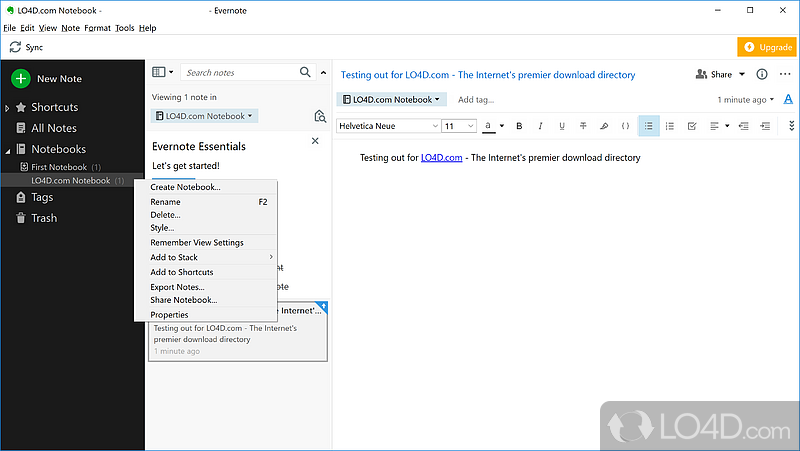 Modern organizer that can be synchronized across devices - Screenshot of EverNote