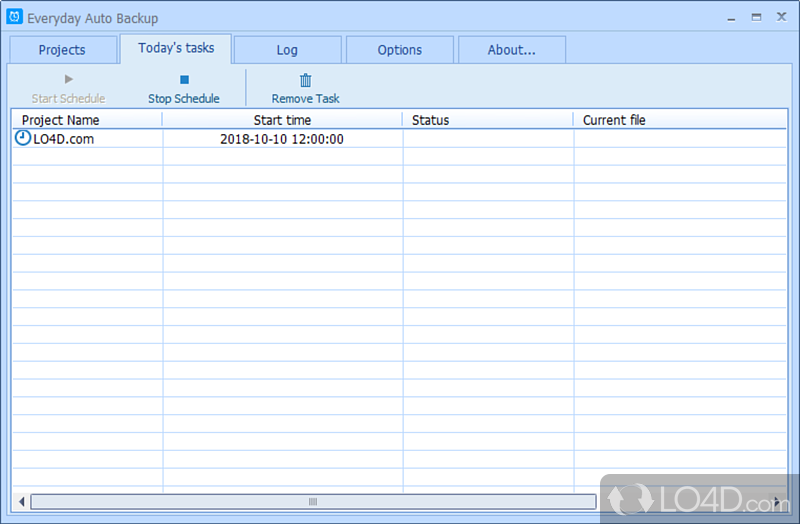 Backup files automatically - Screenshot of Everyday Auto Backup