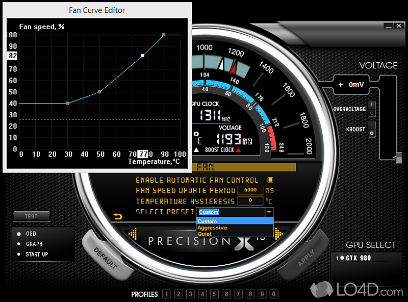 evga precision x voltage at 12mv