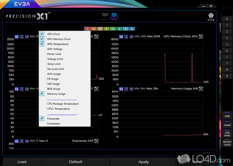 NVIDIA Turing graphics card - Screenshot of EVGA Precision X1