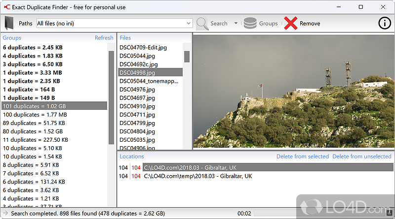 Find and remove duplicates - Screenshot of Exact Duplicate Finder
