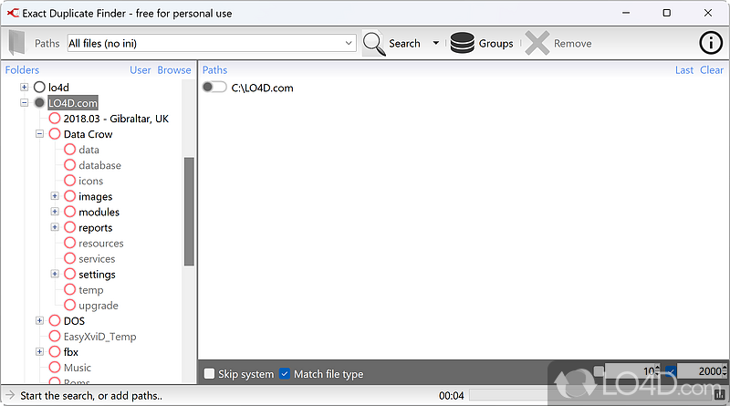 Scan an entire drive or custom folder - Screenshot of Exact Duplicate Finder