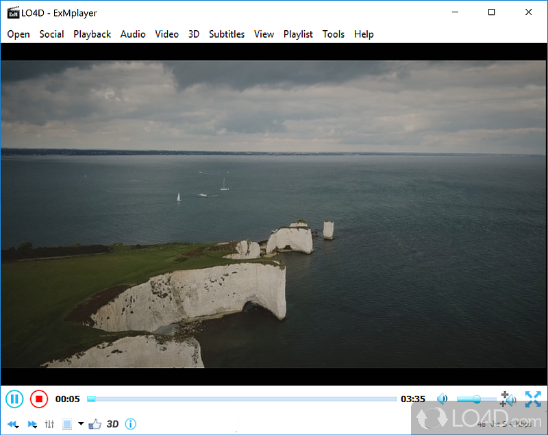Beautiful media player powered by the popular open-source MPlayer - Screenshot of ExMplayer