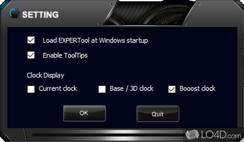 A utility that helps you get the most out of your NVIDIA graphics card - Screenshot of EXPERTool