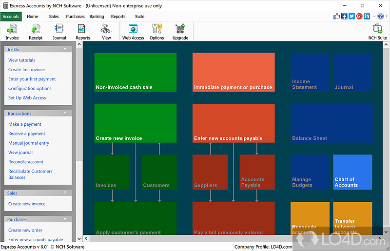 Accounting software for small business - Screenshot of Express Accounts Free