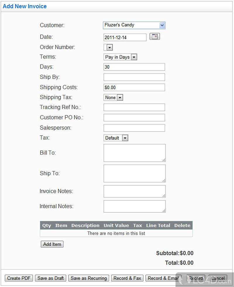 Express Invoice Professional screenshot