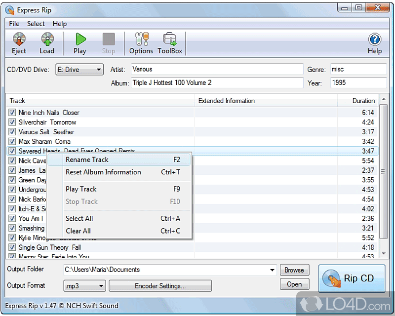 Express Rip CD Ripper screenshot