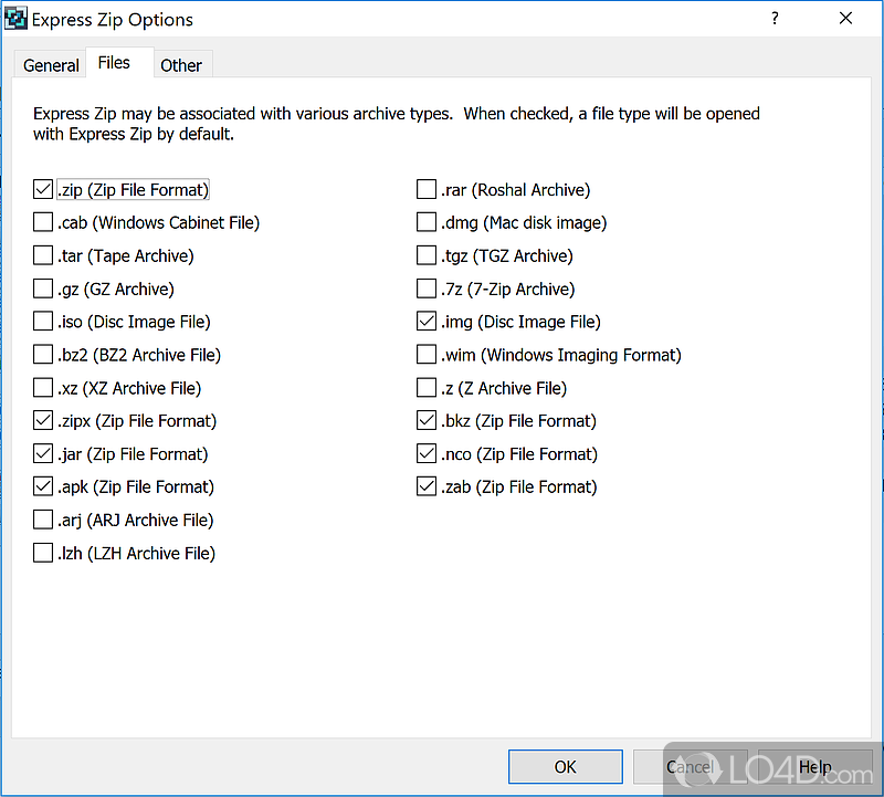 Zip Software to Compress Files & Folders Easily for PC - Screenshot of Express Zip