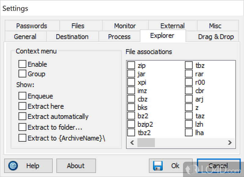 Handling most used archive formats - Screenshot of ExtractNow