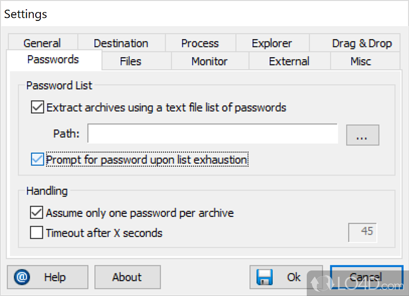 Simple archive file extractor - Screenshot of ExtractNow