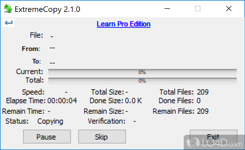 Copy files extremely fast and and powerful - Screenshot of ExtremeCopy