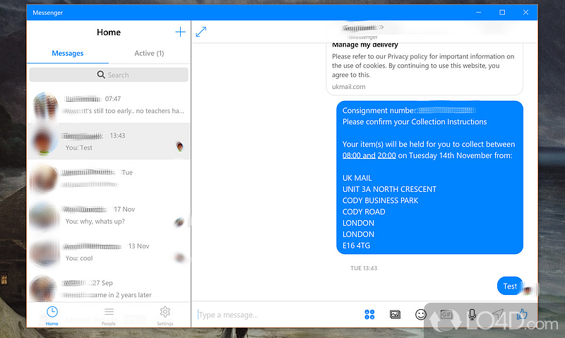 Stay connected with Facebook contacts in an easy - Screenshot of Facebook Messenger