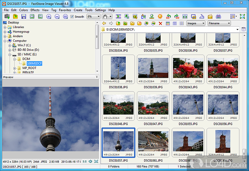 Some simple editing options and view images in full screen - Screenshot of FastStone Image Viewer