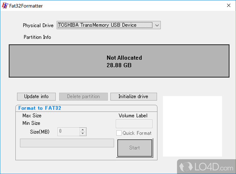 Fat32 Formatter screenshot