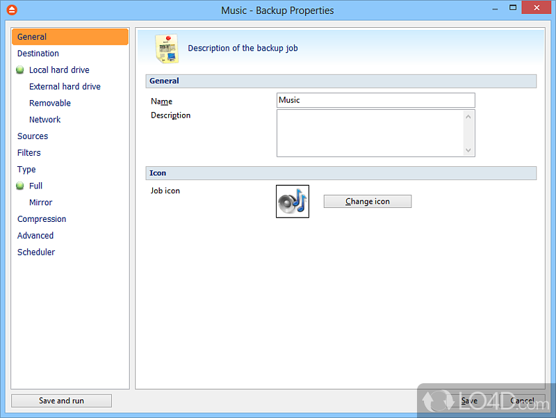 FBackup: Backup copies - Screenshot of FBackup