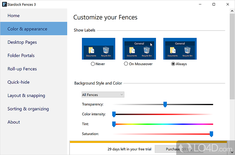 Fences: Organize your PC - Screenshot of Fences