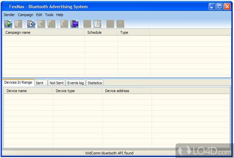 Bluetooth marketing software for proximity marketing solutions - Screenshot of FexMax