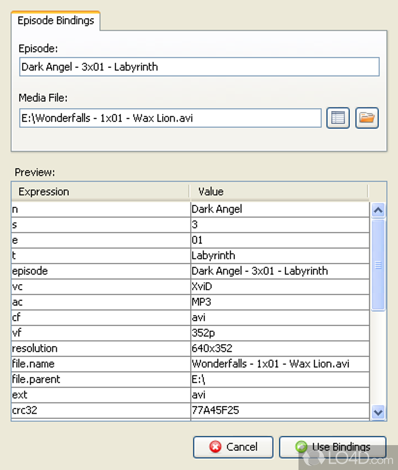 FileBot: File's integrity - Screenshot of FileBot