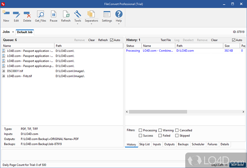 Professional software tool that helps you convert files (e - Screenshot of FileCenter Automate