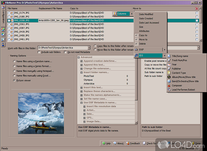 Professional grade batch file name utility, rename a few - Screenshot of FileName Pro