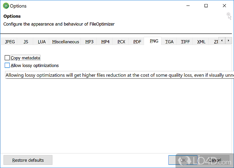 FileOptimizer screenshot