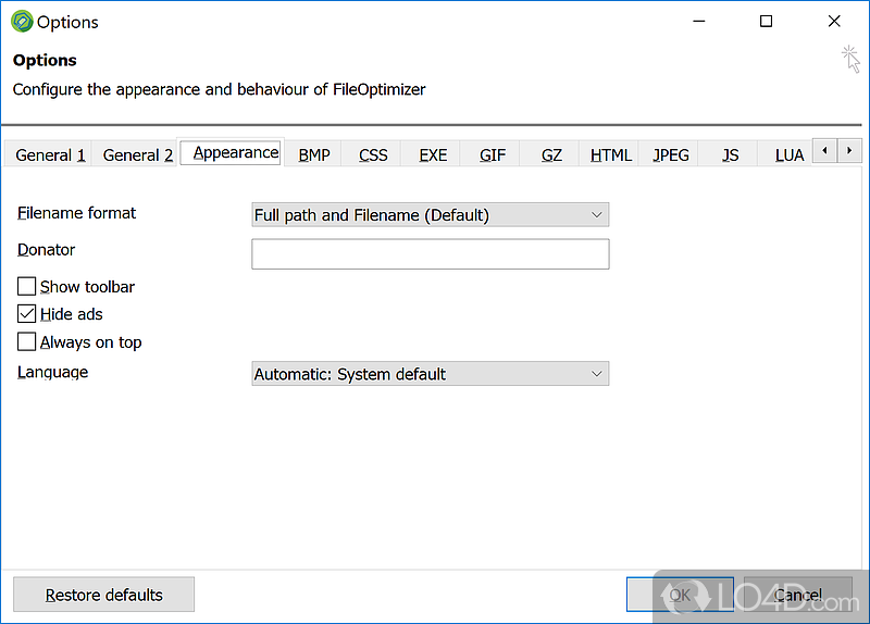 FileOptimizer screenshot