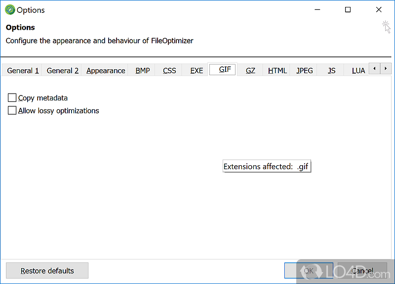 FileOptimizer screenshot