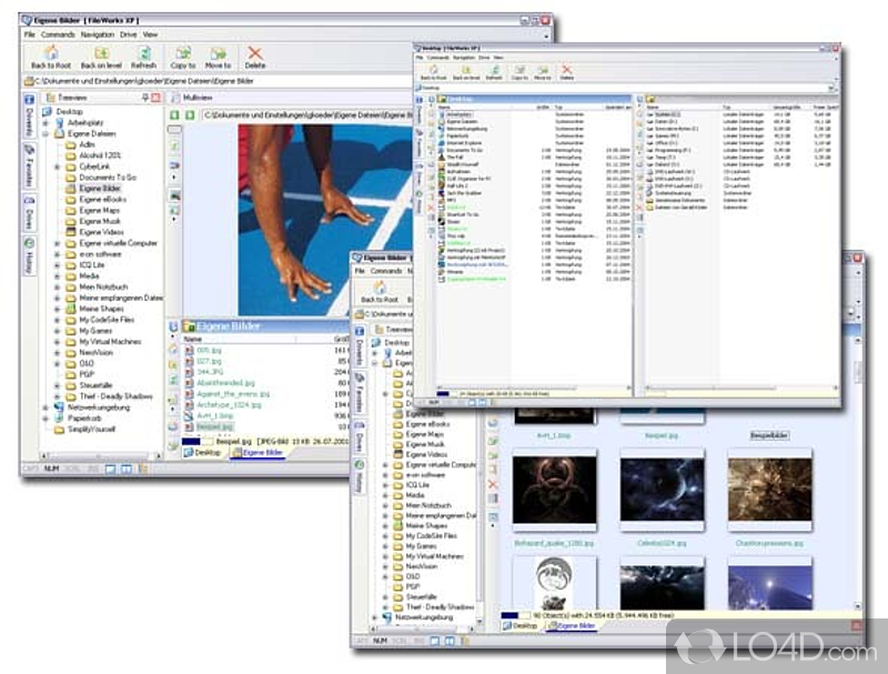 FileWorks: User interface - Screenshot of FileWorks