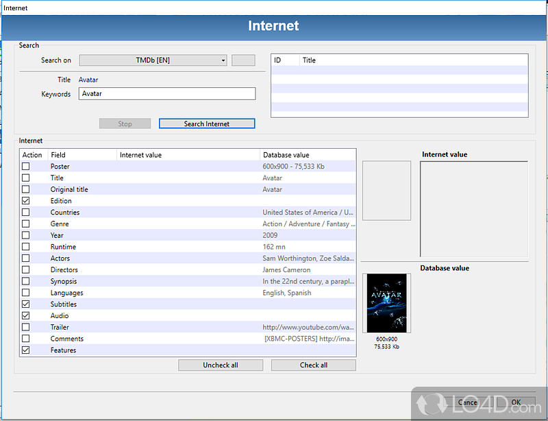 An efficient movie manager - Screenshot of Filmotech