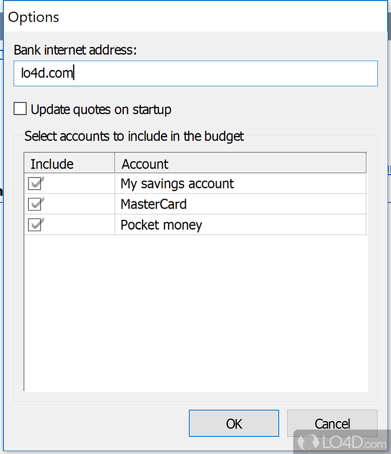 Finance Explorer: User interface - Screenshot of Finance Explorer