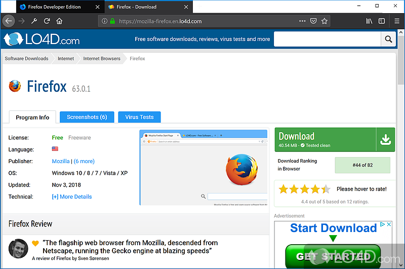 firefox developer edition flash between pages