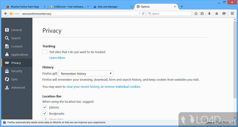 Fast and full-featured Internet browser that`s easy to use - Screenshot of Firefox Portable