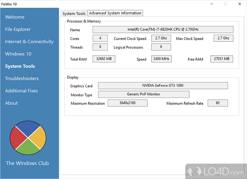 Fix 50 specific annoyances in Vista and Windows 7 - Screenshot of FixWin